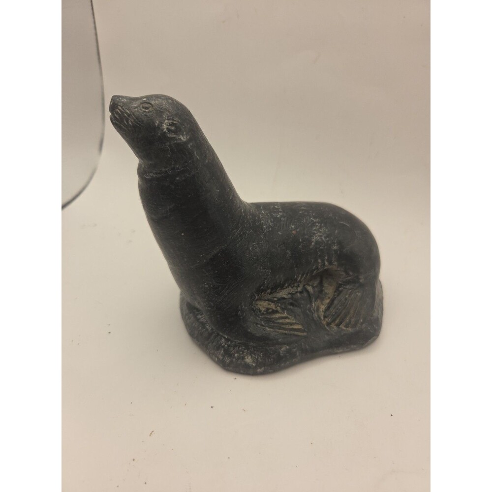 A Wolf Original The Wolf Sculpture Carved Stone Sea Lion Hand Made In Canada